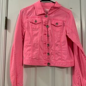 Pink justice jean jacket